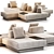 Elegant Lilas Mosaique Sofa Set 3D model small image 3