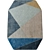 Geometric Moon Rug, Artfully Crafted 3D model small image 1