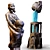 Hand-Carved Wooden Statue Texture 3D model small image 2