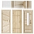 Sauna and Bath Wooden Doors 3D model small image 1