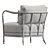 Bold Sculptural Metal Accent Chair 3D model small image 6