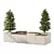 Cityscape Plant Bench Set 3D model small image 1