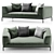 Flexform PERRY UP Modern Sofa 3D model small image 3