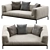 Flexform PERRY UP Modern Sofa 3D model small image 9