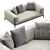 Flexform PERRY UP Modern Sofa 3D model small image 10