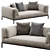 Flexform PERRY UP Modern Sofa 3D model small image 14