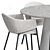 Modern Scandinavian Dining Set 3D model small image 3