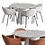 Modern Scandinavian Dining Set 3D model small image 6