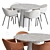 Modern Scandinavian Dining Set 3D model small image 7