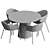 Modern Scandinavian Dining Set 3D model small image 10