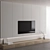 Modern TV Wall with Decor 3D model small image 1