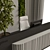 Sleek Reception Desk Set 582 3D model small image 2