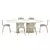 Elegant Statuario Dining Set 3D model small image 1