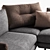 Sleek Mercury Sofa Set 3D model small image 3