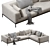 Modern Flexform PERRY UP Sofa 3D model small image 3