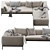 Modern Flexform PERRY UP Sofa 3D model small image 5