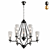 Adjustable Pendant Chandelier with Interchangeable Bulb 3D model small image 1