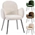 Modern Boucle Wave Chair in White 3D model small image 2