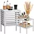 IKEA MUSKAN Scandinavian Furniture Set 3D model small image 3