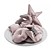 Decorative Cushion Set with Bows 3D model small image 2