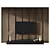 Modern TV Wall Set 008 3D model small image 1
