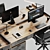 Modern Ikea Office Furniture Set 3D model small image 4