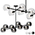 Sleek Linear Willow Pendant Light 3D model small image 1