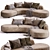 Luxury Outdoor Björn L Sofa 3D model small image 2