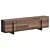Brutalist Walnut Sideboard, Large Dimensions 3D model small image 1