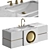 Modern Bathroom Vanity Set Giotto 3D model small image 1