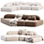  Rugged Elegance: Contemporary Sofa Design 3D model small image 1