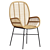 Elegant Rattan Armchair Design 3D model small image 2