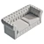 Petite Chesterfield Sofa UV-Unwrapped 3D model small image 5