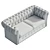 Petite Chesterfield Sofa UV-Unwrapped 3D model small image 6