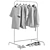 Modern Clothes Rack Set with ZARA Apparel 3D model small image 7