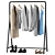 Modern Clothing Rack Furniture Set 3D model small image 1