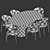 Modern Dining Set Furniture 3D model small image 6