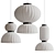 Elegant Renne Pendant Lights Shine 3D model small image 2