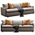 Versatile Lounge Sofa | Dimensional Elegance 3D model small image 3