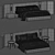 Vintage Double Bed 11 3D model small image 6