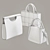 Elegant Trio of Women's Bags 3D model small image 5