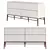 Modern Grey Sideboard with Walnut Veneer 3D model small image 1