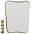 Mid-Century Brass Accent Mirror 3D model small image 1