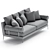 Sleek Atoll Sofa Set 3D model small image 2