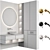 Modern Bathroom Furniture Set in 3 Colors 3D model small image 6