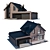 Two-Story Cottage with Garage 3D model small image 1