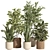 Rattan Stone Indoor Plant Set 3D model small image 5