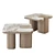 Italian Marble Coffee Table Set 3D model small image 4