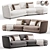 Luxury Italian Duo Sofa Solution 3D model small image 1