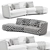 Luxury Italian Duo Sofa Solution 3D model small image 7